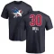 Aaron Dell Name and Number Banner Wave T-Shirt - Navy