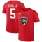 Aaron Ekblad 2023 Stanley Cup Final Name & Number T-Shirt - Red