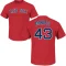 Adalberto Mondesi Name & Number T-Shirt - Scarlet