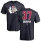 Adam Burish Name and Number Banner Wave T-Shirt - Navy