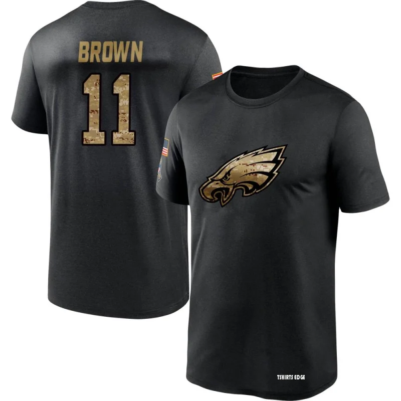 A.J. Brown 2020 Salute To Service Performance T-Shirt - Black - Tshirtsedge