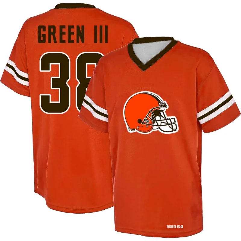 A.J. Green III Name & Number Game Day V-Neck T-Shirt - Orange - Tshirtsedge