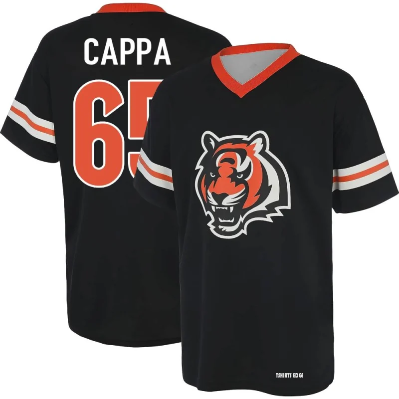 Alex Cappa Name & Number Game Day V-Neck T-Shirt - Black - Tshirtsedge