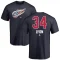 Alex Lyon Name and Number Banner Wave T-Shirt - Navy