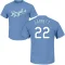 Amir Garrett Name & Number T-Shirt - Light Blue