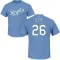 Amos Otis Name & Number T-Shirt - Light Blue