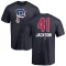 Andre Jackson Name and Number Banner Wave T-Shirt - Navy