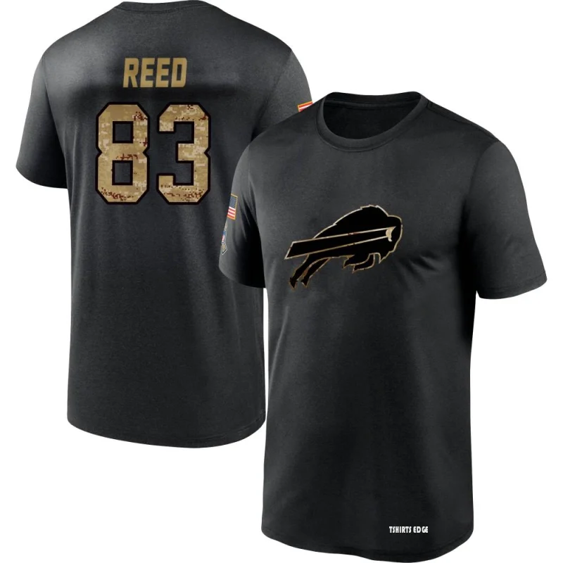 Andre Reed 2020 Salute To Service Performance T-Shirt - Black - Tshirtsedge