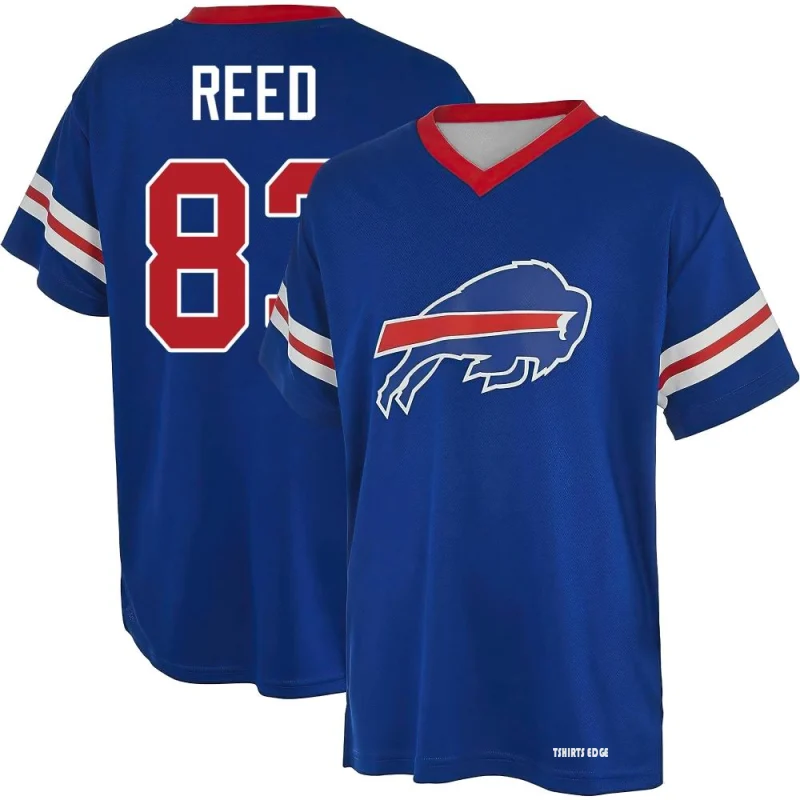 Andre Reed Name & Number Game Day V-Neck T-Shirt - Blue - Tshirtsedge