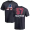 Andrew Saalfrank Name and Number Banner Wave T-Shirt - Navy