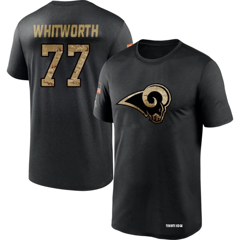 Andrew Whitworth 2020 Salute To Service Performance T-Shirt - Black -  Tshirtsedge