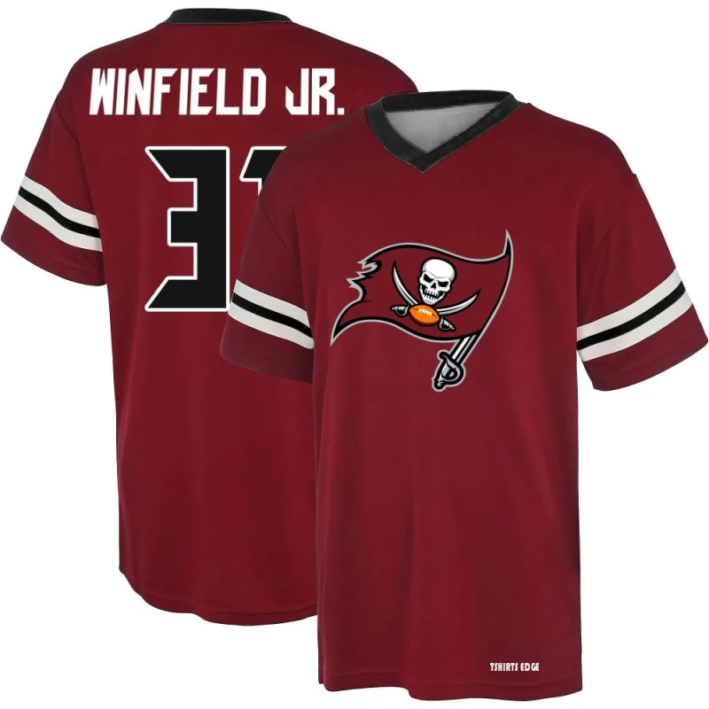 Antoine Winfield Jr. Name & Number Game Day V-Neck T-Shirt - Red -  Tshirtsedge