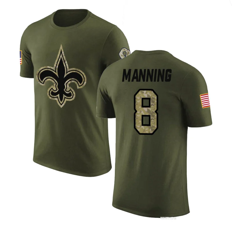 Tshirtsedge Archie Manning Legend Salute to Service T-Shirt - Olive