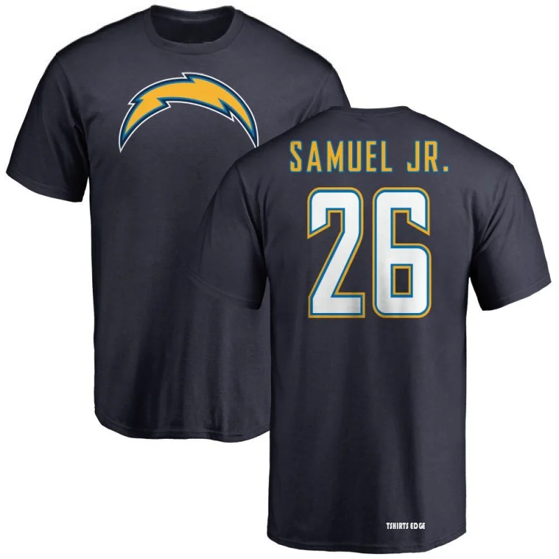 Asante Samuel Jr. Name & Number T-Shirt - Navy - Tshirtsedge