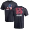 Austin Adams Name and Number Banner Wave T-Shirt - Navy