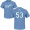 Austin Cox Name & Number T-Shirt - Light Blue