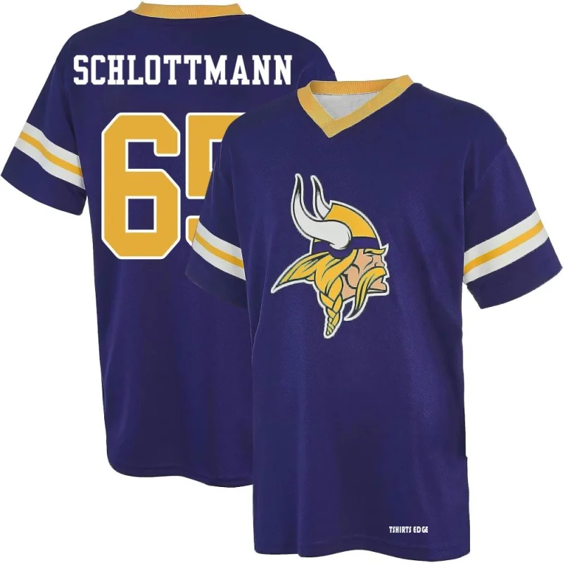 Austin Schlottmann Name & Number Game Day V-Neck T-Shirt - Purple -  Tshirtsedge