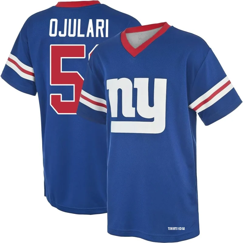 Azeez Ojulari Name & Number T-Shirt - Royal - Tshirtsedge