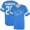 Barry Sanders Los Name & Number Game Day V-Neck T-Shirt - Blue