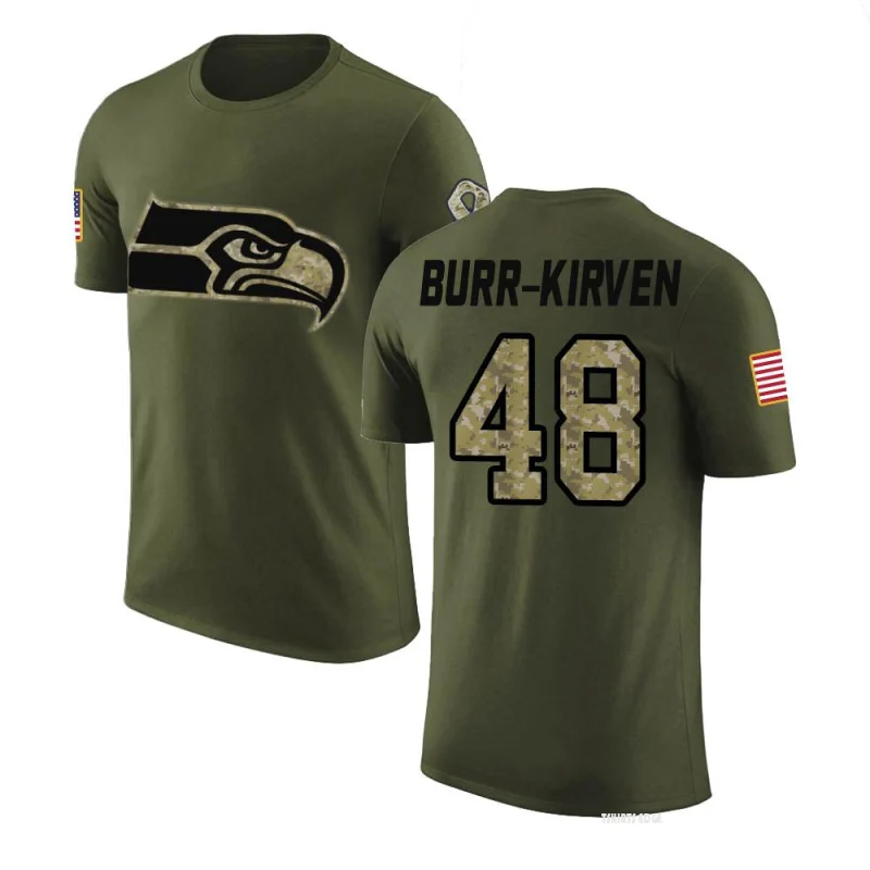 Tshirtsedge Women's Ben Burr-Kirven Legend Salute to Service Scoop Neck T-Shirt - Olive