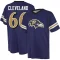 Ben Cleveland Name & Number Game Day V-Neck T-Shirt - Purple