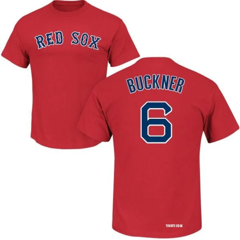 Women's Bill Buckner Name & Number T-Shirt - Red - Tshirtsedge