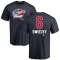 Billy Sweezey Name and Number Banner Wave T-Shirt - Navy