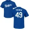 Blake Treinen Name & Number T-Shirt - Royal