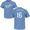 Bo Jackson Name & Number T-Shirt - Light Blue