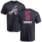 Bob Horner Name and Number Banner Wave T-Shirt - Navy