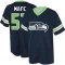 Boye Mafe Name & Number Game Day V-Neck T-Shirt - Navy