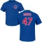 Brandon Hughes Name & Number T-Shirt - Royal