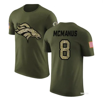 Tshirtsedge Women's Brandon McManus Legend Salute to Service Scoop Neck T-Shirt - Olive