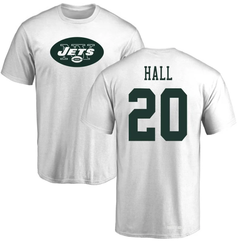 Breece Hall Name & Number T-Shirt - White - Tshirtsedge