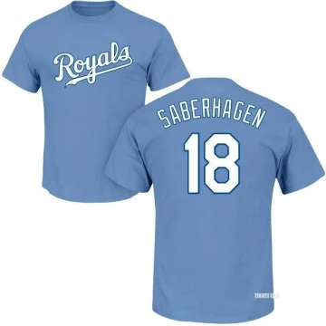 Women's Bret Saberhagen Backer Slim Fit T-Shirt - Royal - Tshirtsedge