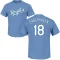 Bret Saberhagen Name & Number T-Shirt - Light Blue