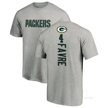 Women's Brett Favre Backer V-Neck T-Shirt - Ash - Tshirtsedge