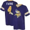 Brett Favre Name & Number Game Day V-Neck T-Shirt - Purple