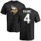 Brett Favre Name & Number T-Shirt - Black