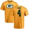 Brett Favre Name & Number T-Shirt - Gold