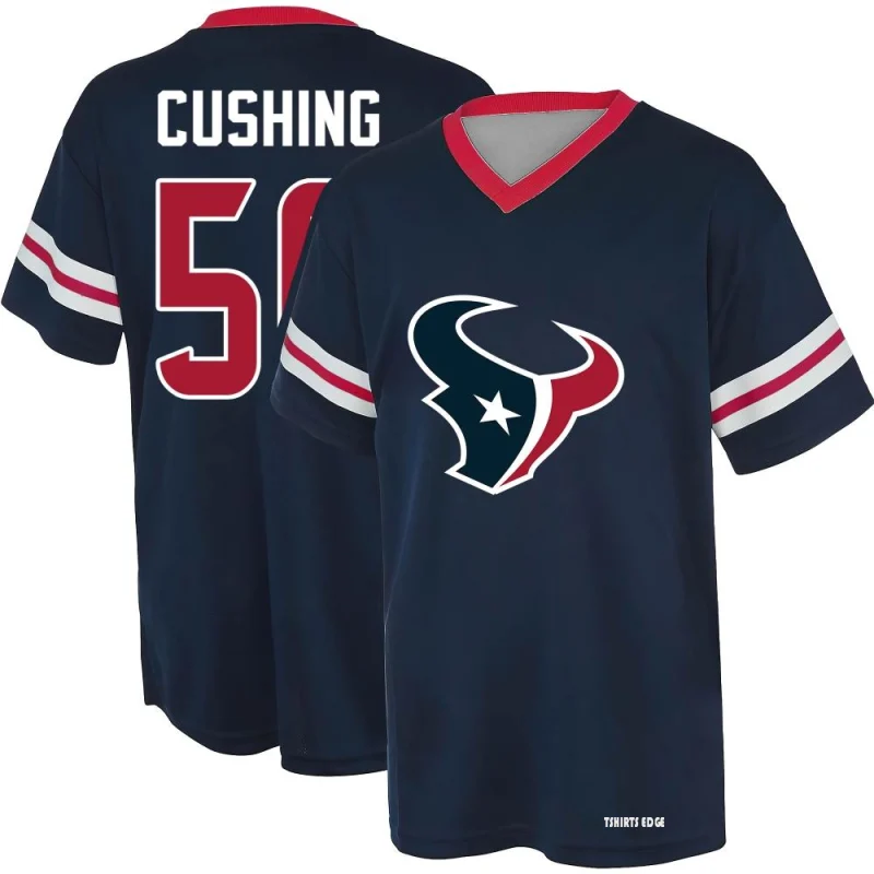 Brian Cushing Name & Number Game Day V-Neck T-Shirt - Navy - Tshirtsedge