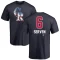 Brian Serven Name and Number Banner Wave T-Shirt - Navy