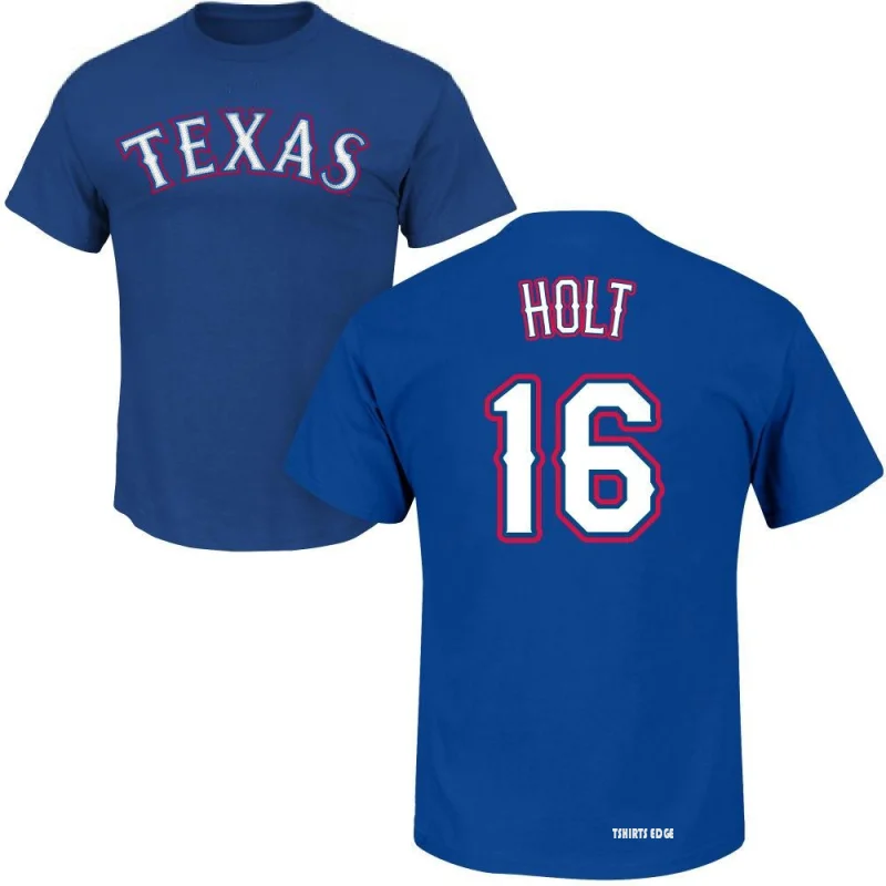 Brock Holt T-Shirts, Brock Holt Name & Number Shirts - Rangers T