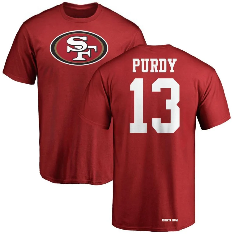 Brock Purdy Name & Number T-Shirt - Red - Tshirtsedge