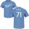 Caden Monke Name & Number T-Shirt - Light Blue