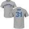 Cam Eden Name & Number T-Shirt - Gray