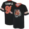 Cam Sample Name & Number Game Day V-Neck T-Shirt - Black