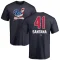 Carlos Santana Name and Number Banner Wave T-Shirt - Navy