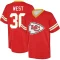 Charcandrick West Name & Number Game Day V-Neck T-Shirt - Red