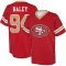 Charles Haley Name & Number Game Day V-Neck T-Shirt - Red